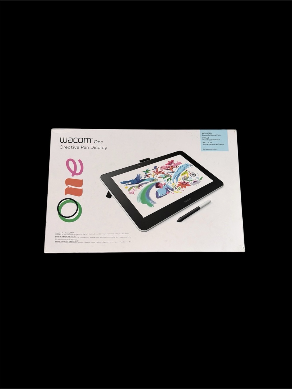 Wacom One 13.3" Creative Pen Display Tablet Full HD 1920x1080 Bonus Software